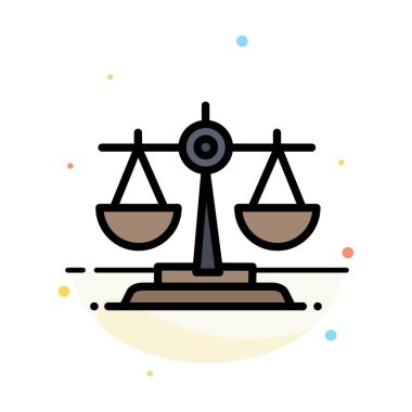 Denge, İrlanda, Hukuk Soyut Düz Renk Simgesi Şablon