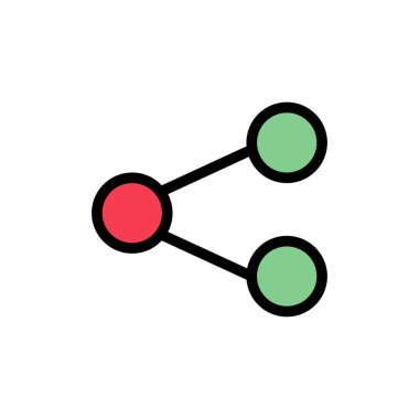 Medya, Paylaşım, Sosyal, Paylaşım Düz Renk Simgesi. Vektör simgesi bann