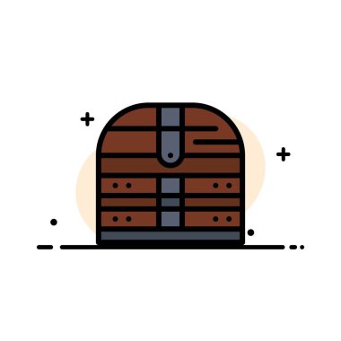 Kutu, Para, İrlanda, Güvenlik İş Düz Hat Dolu Simge Ve