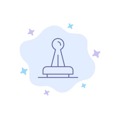 Damga, Onay, Yetki, Yasal, Mark, Kauçuk, Mühür Mavi Simge 