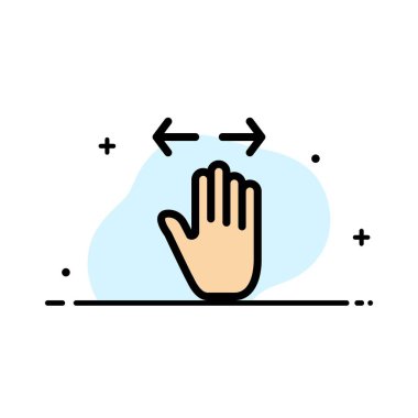 El, Hareket, Sol, Sağ, İş Düz Hat Dolgulu uzaklaştırma 