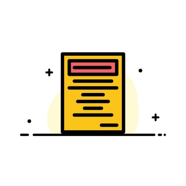 Kitap, Eğitim, Çalışma İş Düz Çizgi Dolu Simge Vektör Ba