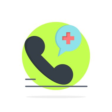 Cep, Telefon, Tıp, Hastane Soyut Daire Arka Plan Düz