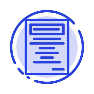 Kitap, eğitim, çalışma mavi noktalı çizgi çizgi simgesi