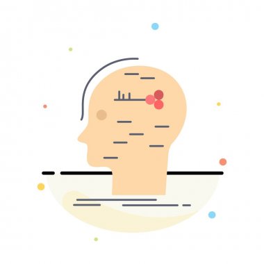 beyin, hack, hack, anahtar, zihin Düz Renk Simge Vektör