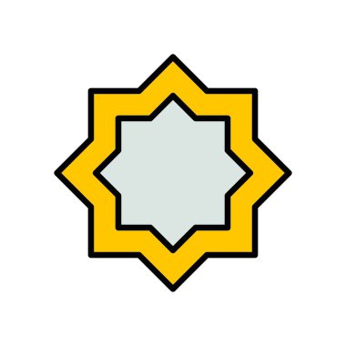 Ramazan simgeleri. Müslüman İslam dua ve ramazan kareem ince çizgi 