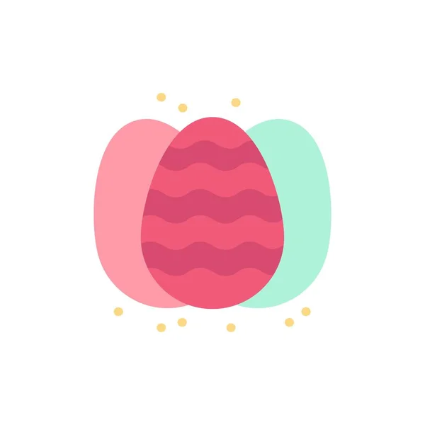 Huevo, Pascua, Conejo, Naturaleza Icono de color plano. Banner de icono de vector — Vector de stock