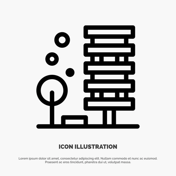 Agriculture, Architecture, Building, City, Environment Line Icon — Stock Vector