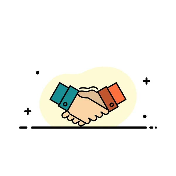 Kézfogás, megállapodás, üzlet, kezek, partnerek, partnerség Bu — Stock Vector