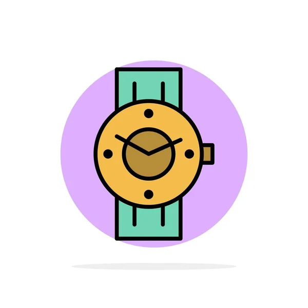 Παρακολουθήστε, έξυπνο ρολόι, ώρα, τηλέφωνο, Android αφηρημένο κύκλο — Διανυσματικό Αρχείο