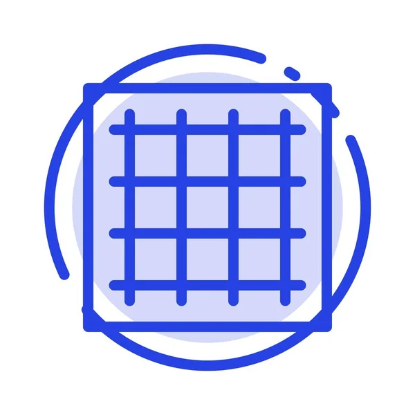 Grid, Graph, Drawing, area, software Blue Dotted Line Icon — стоковый вектор