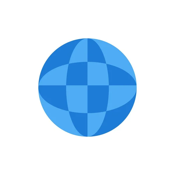 Global, Emplacement, Internet, World Flat Color Icon. Icône vectorielle — Image vectorielle