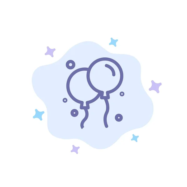 Balloon, Fly, Ierland blauw pictogram op abstracte Cloud achtergrond — Stockvector
