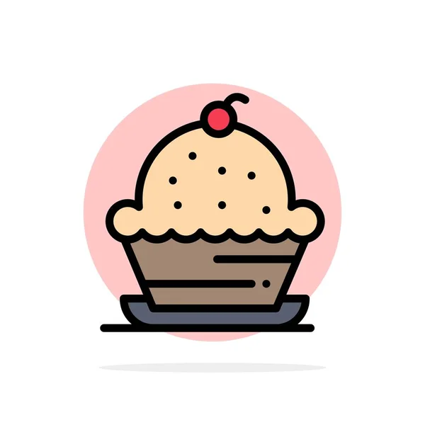 Torta, desszert, muffin, édes, Hálaadás absztrakt kör Backg — Stock Vector