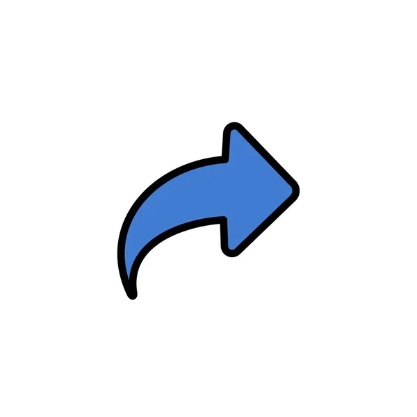 Стрілка, напрямок, право, вперед шаблон бізнес-логотипу. Flat Co — стоковий вектор