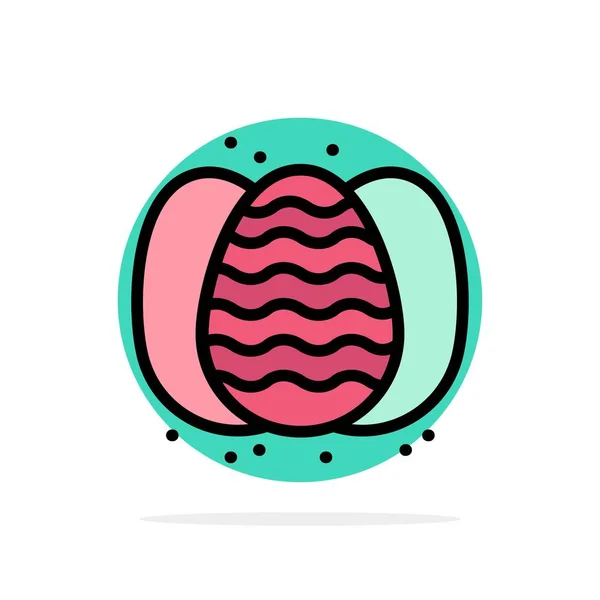Αυγό, Πάσχα, κουνέλι, φύση αφηρημένο κυκλικό φόντο επίπεδο Colo — Διανυσματικό Αρχείο