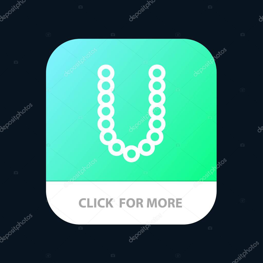 Accessories, Beauty, Lux, Necklets Mobile App Button. Android an
