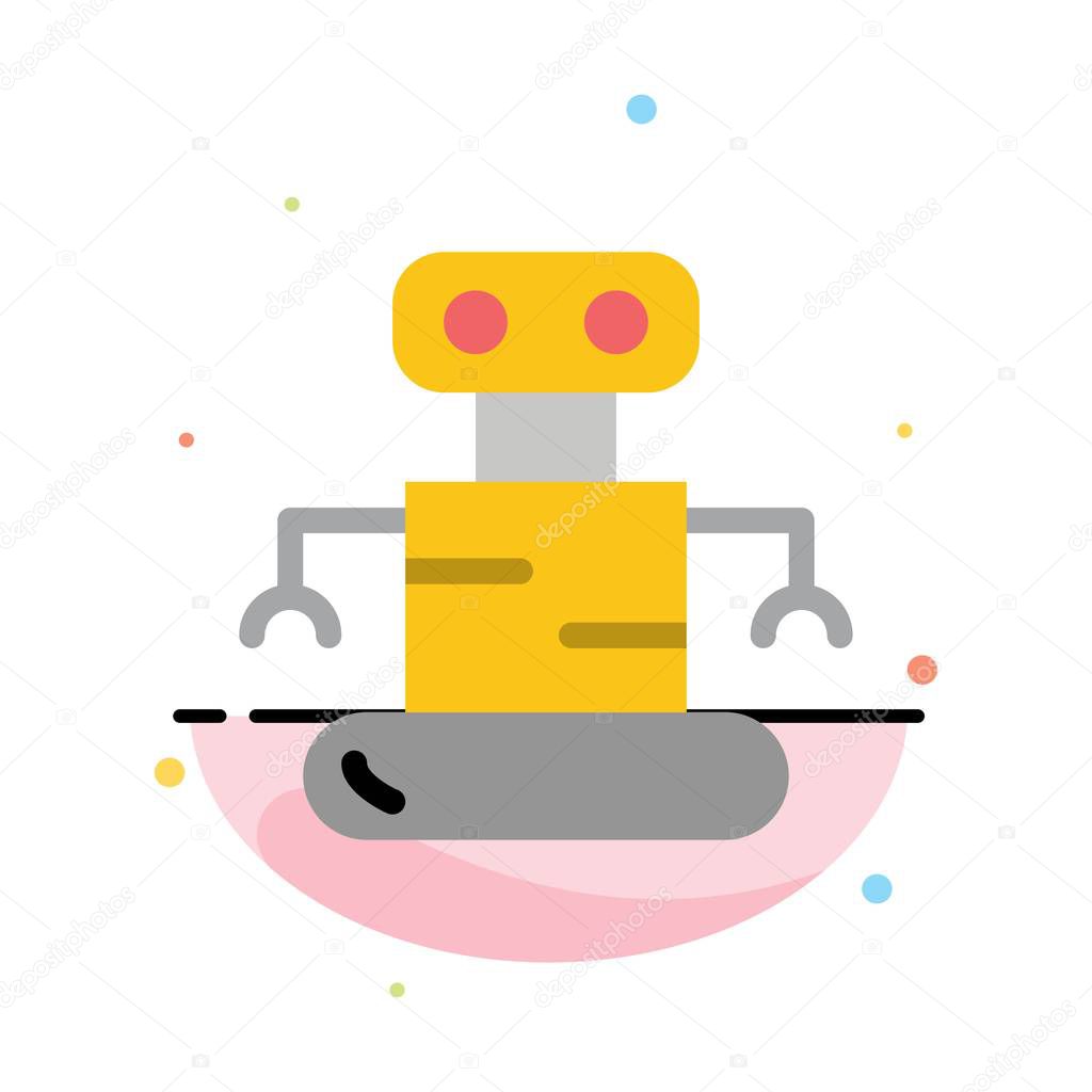 Exoskeleton, Robot, Space Abstract Flat Color Icon Template