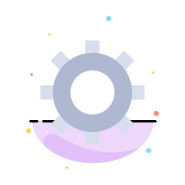 Dişliler, Dişli, Soyut Düz Renk Simgesi Şablonu Ayarlama