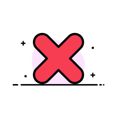 Sil, İptal Et, Kapat, Çapraz İş Düz Çizgi Dolu Simge Vec