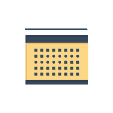 Takvim, Tatil, Tarih, Tatil Düz Renk Simgesi. Vektör simgesi