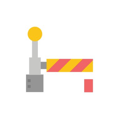 Bayrak, Tren, İstasyon Düz Renk Simgesi. Vektör simgesi afiş Templa