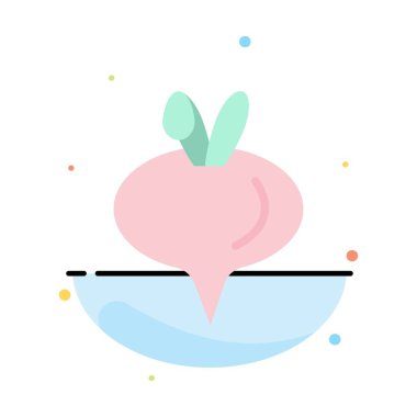 Gıda, şalgam, sebze soyut düz renk simge şablonu