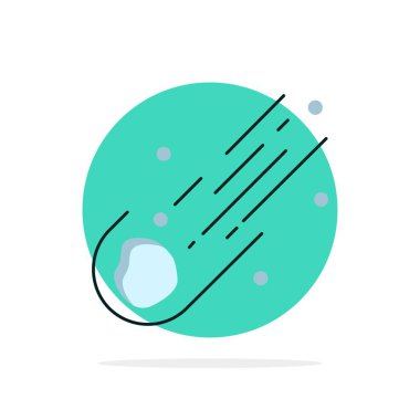 Asteroit, astronomi, meteor, uzay, kuyruklu yıldız Düz Renk Simge Vektör