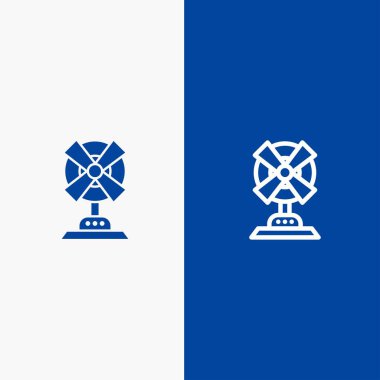 Elektrik, Fan, Ev, Makine Hattı ve Glyph Katı simgesi Mavi yasak