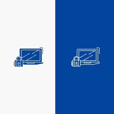 Bilgisayar, Asma Kilit, Güvenlik, Kilit, Giriş Hattı ve Glyph Solid ic