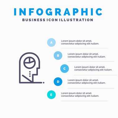 İnsan, Profil, İnsan, Hat Hattı simgesi ile 5 adımda sunum inf