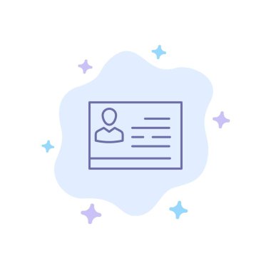 Çalışma lisansı, lisans, kart, kimlik kartı, A üzerinde mavi simge kimliği