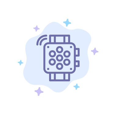 İzle, El İzle, Zamanlayıcı, Soyut Bulutta Eğitim MaviSi Simgesi 