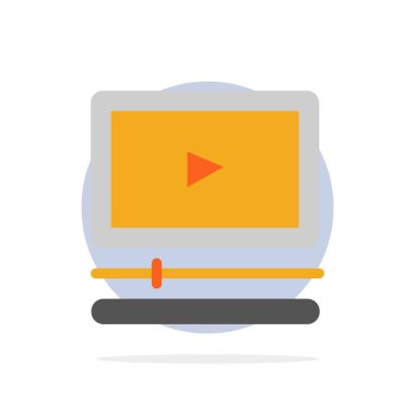 Video, Çalar, Ses, Mp3, Mp4 Soyut Daire Arka Plan Düz c