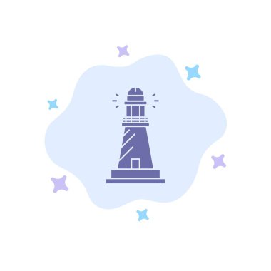 Deniz Feneri, Ev, Işık, Plaj, Soyut Clo Okyanus MaviSi Simgesi