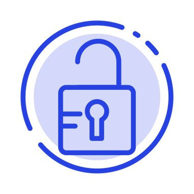 Aç, Çalış, Mavi Noktalı Satır Simgesini Aç