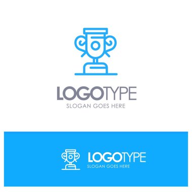 Eğitim, İlerleme, Eğitim Mavi anahat Logo için yer t