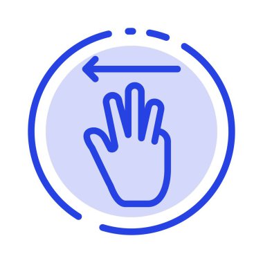 El, El İmleci, Yukarı, Sol Mavi Noktalı Çizgi Simgesi