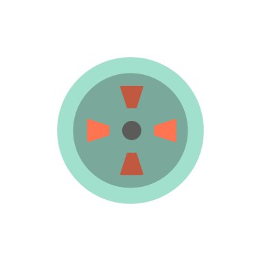 Fan, Türbin, Rüzgar Düz Renk Simgesi. Vektör simgesi afiş Şablonu