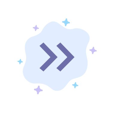 Ok, Oklar, Soyut Bulut Arka Planda Sağ Mavi Simge