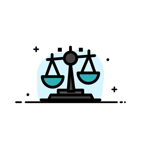 Equilibrio, Ley, Justicia, Finanzas Línea Plana de Negocios Icono V — Archivo Imágenes Vectoriales