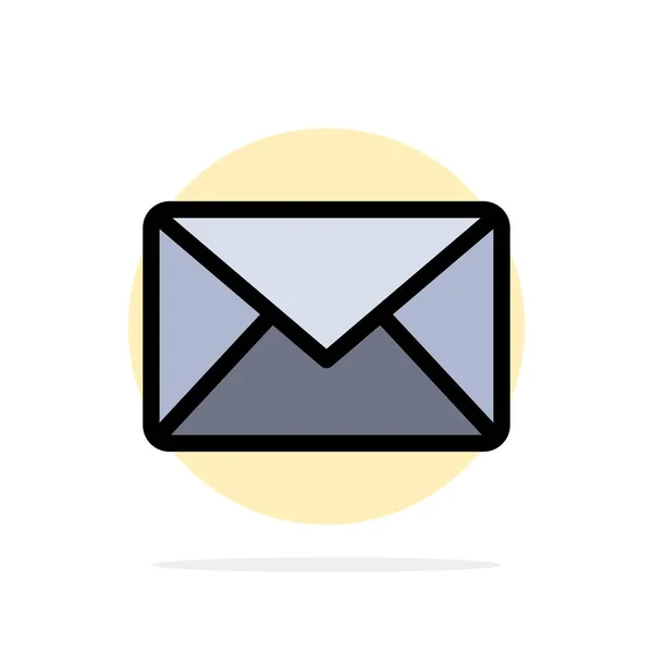 E-posta, Posta, Mesaj, Sms Soyut Daire Arka Plan Düz renk — Stok Vektör