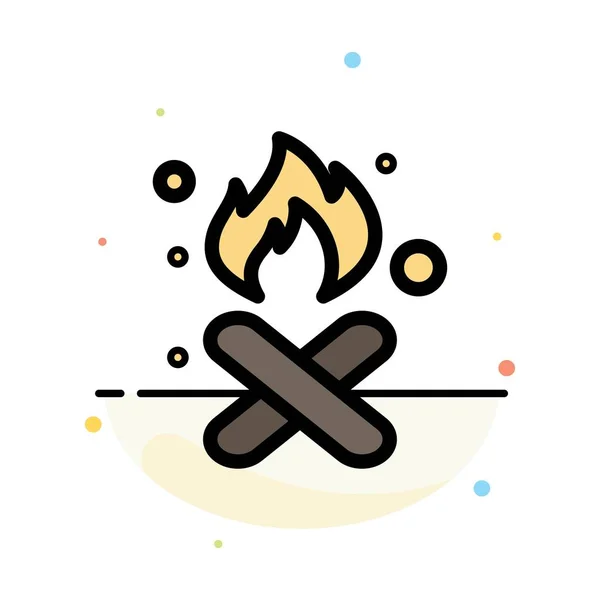 Branden, brand, vuilnis, vervuiling, rook abstracte platte kleur icon T — Stockvector