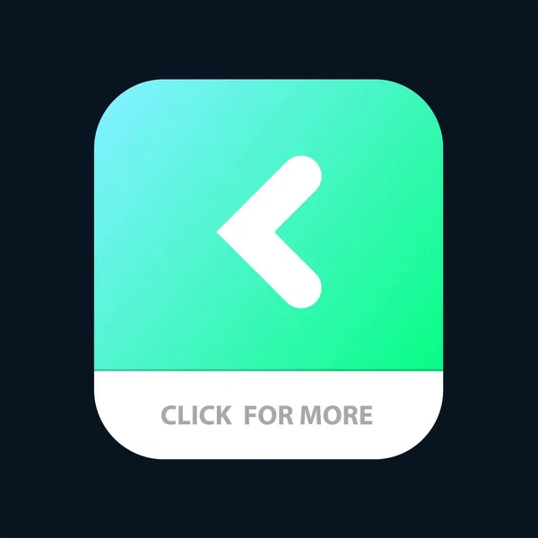 Arrow, Back, Backward, Left Mobile App Button. Android a Ios G — Stockový vektor