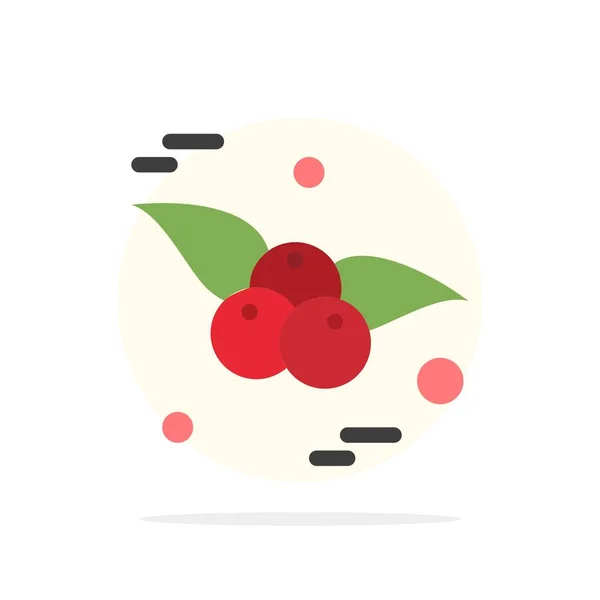 Cherry, Food, Fruit Abstract Circle Background Flat color Icon