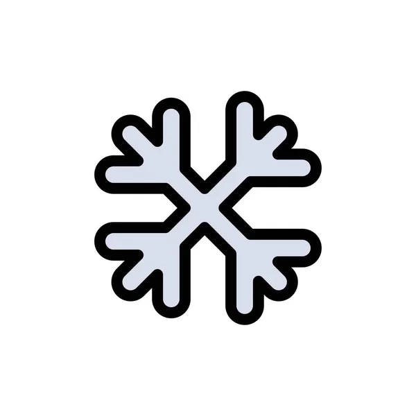Kar, Kar Taneleri, Kış, Kanada Düz Renk Simgesi. Vektör simgesi — Stok Vektör