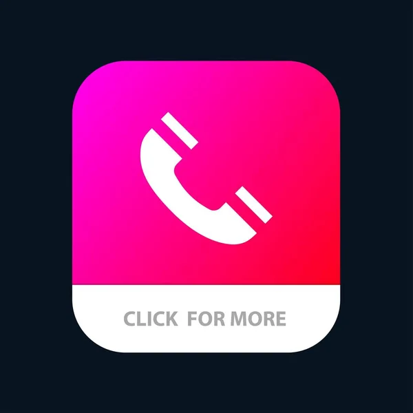 Call, Interface, Phone, Ui Mobile App Button. Android and IOS Gl — Stock Vector