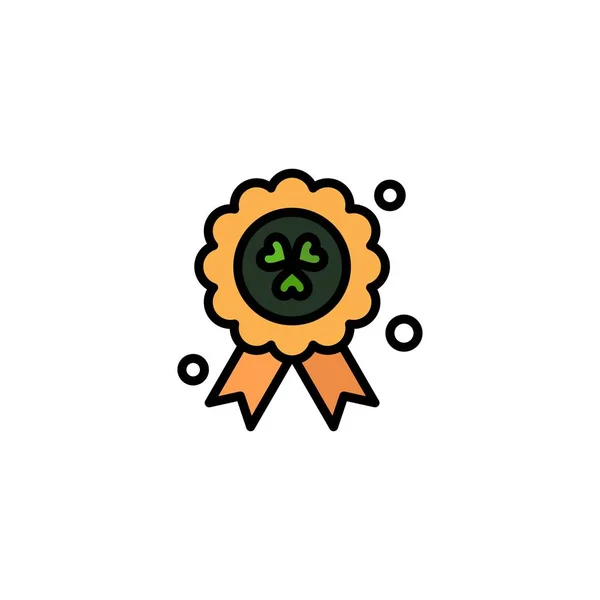 Prix, Médaille, Irlande Modèle de logo d'entreprise. Couleur plate — Image vectorielle