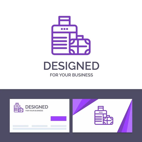 クリエイティブ名刺とロゴテンプレート荷物、バッグ、ハンドバッグ, — ストックベクタ