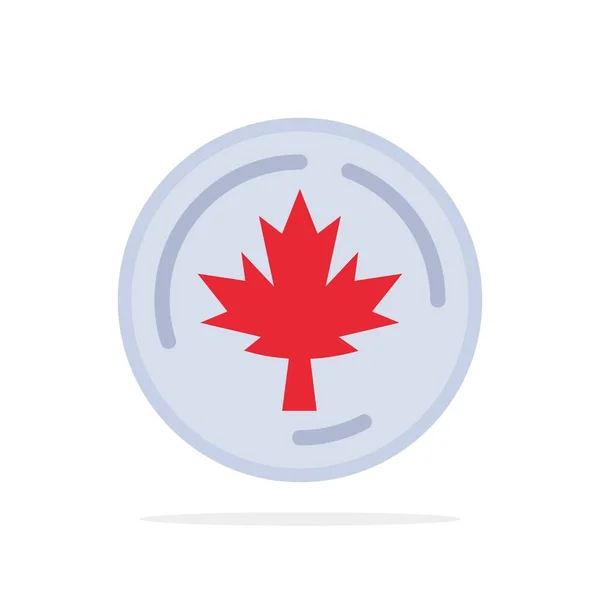 Höst, Kanada, Leaf, Maple abstrakt cirkel bakgrund Flat Colo — Stock vektor